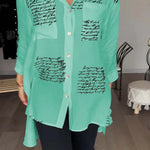 WW | Elise Blouse met letterprint