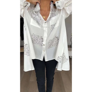 WW | Elise Blouse met letterprint